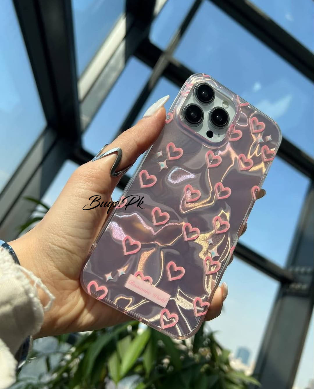 Heart Gradient Holographic Premium Cases For iPhone