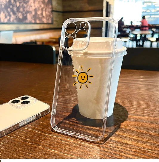Moon & Sun Pair Semi Transparent Printed Cases