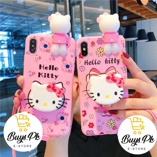 Hello Kitty Case with Pop Toy Soft Jelly Case