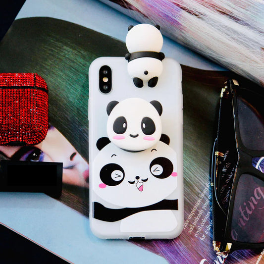 Panda Case with Pop & Toy Soft Jelly Case