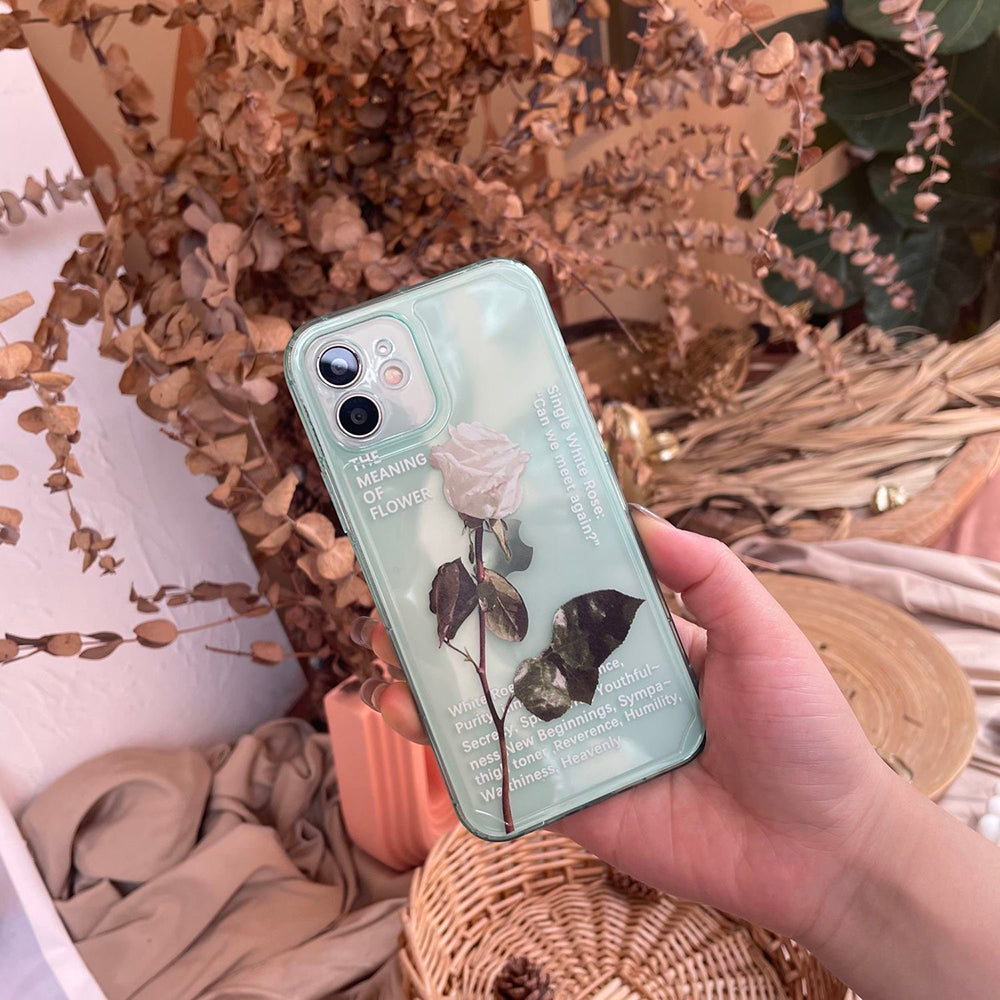 Flower Semi Transparent Printed Case