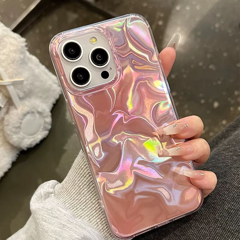Pink Gradient Holographic Premium Cases