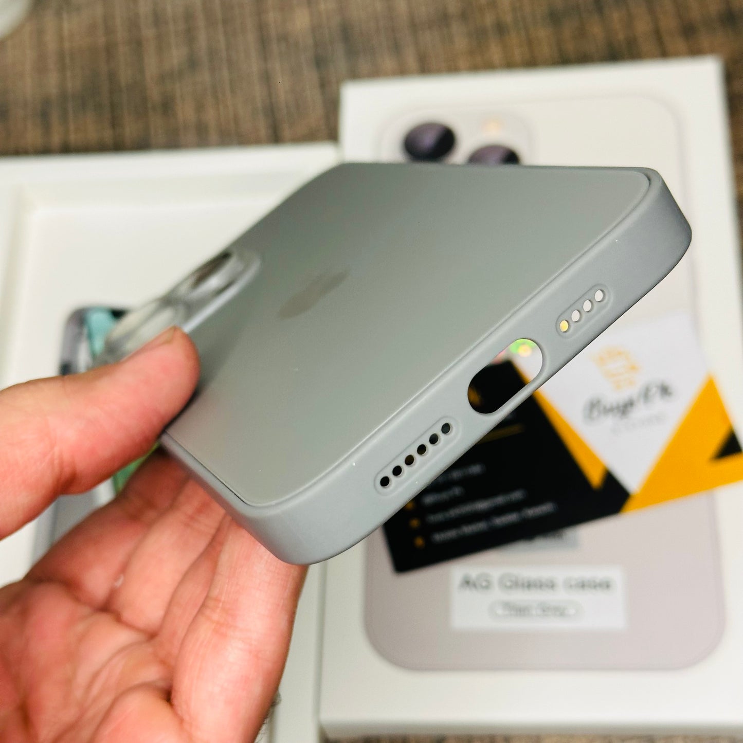 Natural Titanium AG Glass Case