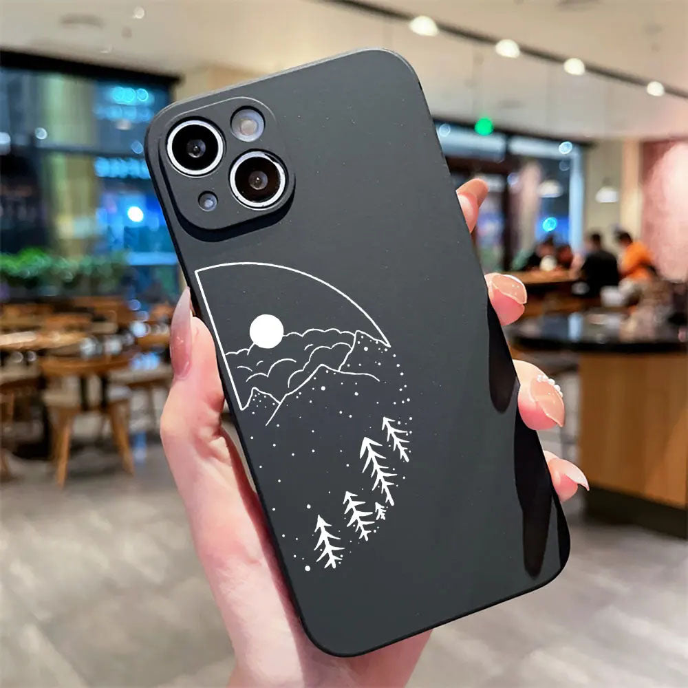 Moon & Sun Drawing Printed Cases