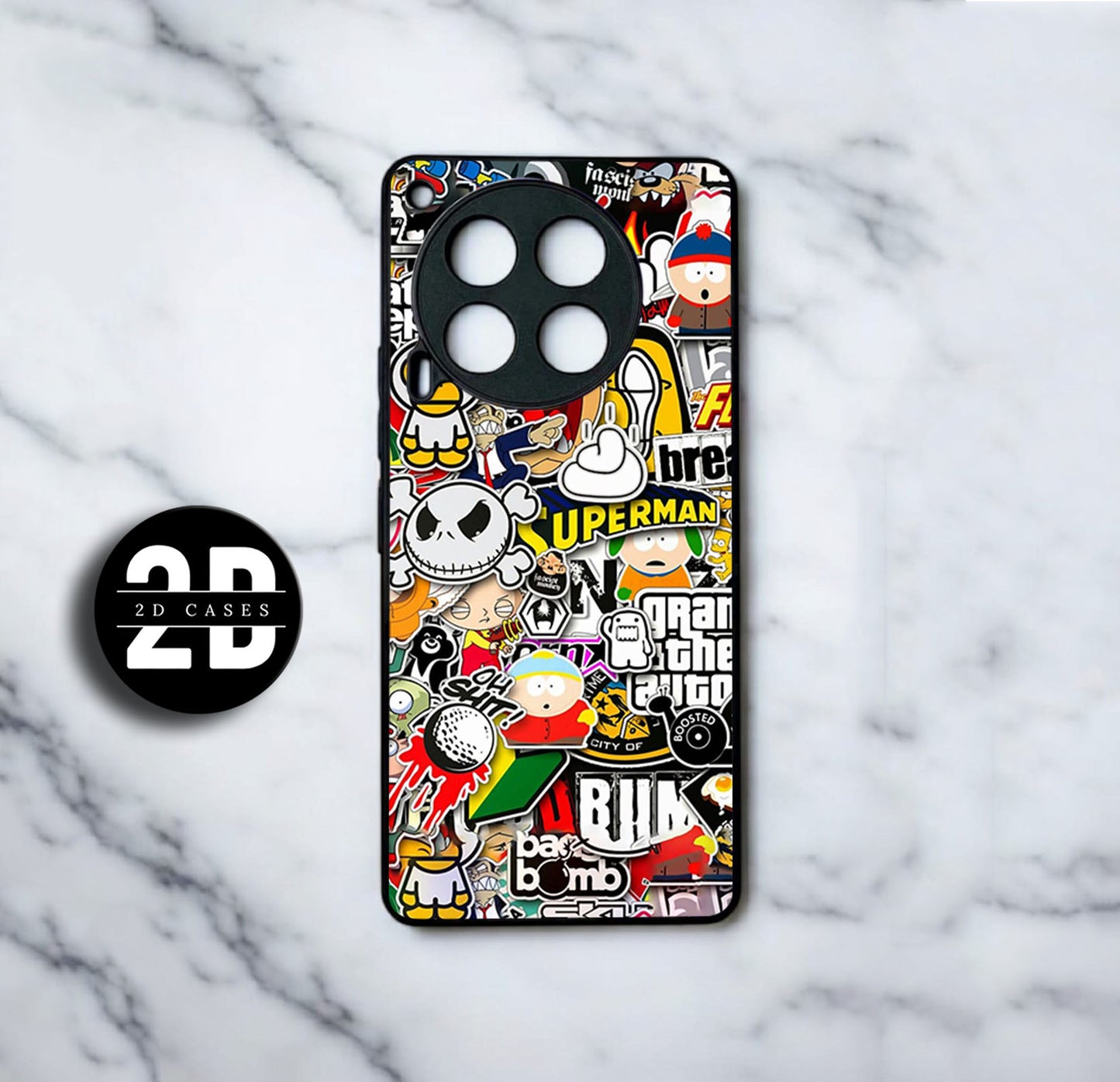 GRAFITY Soft Sides Premium Printed Glossy Soft Bumper Shock Proof Case