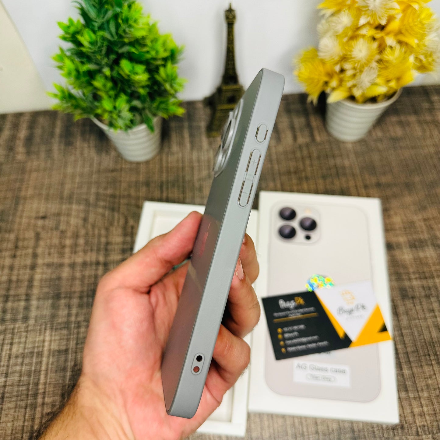 Natural Titanium AG Glass Case