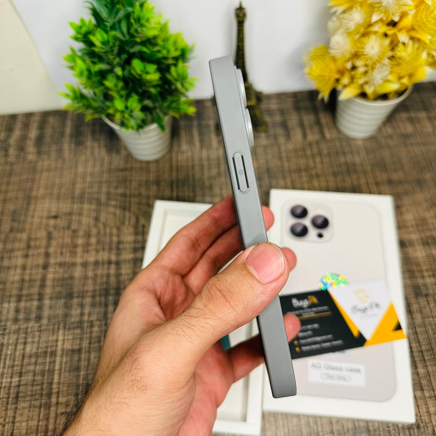 Natural Titanium AG Glass Case