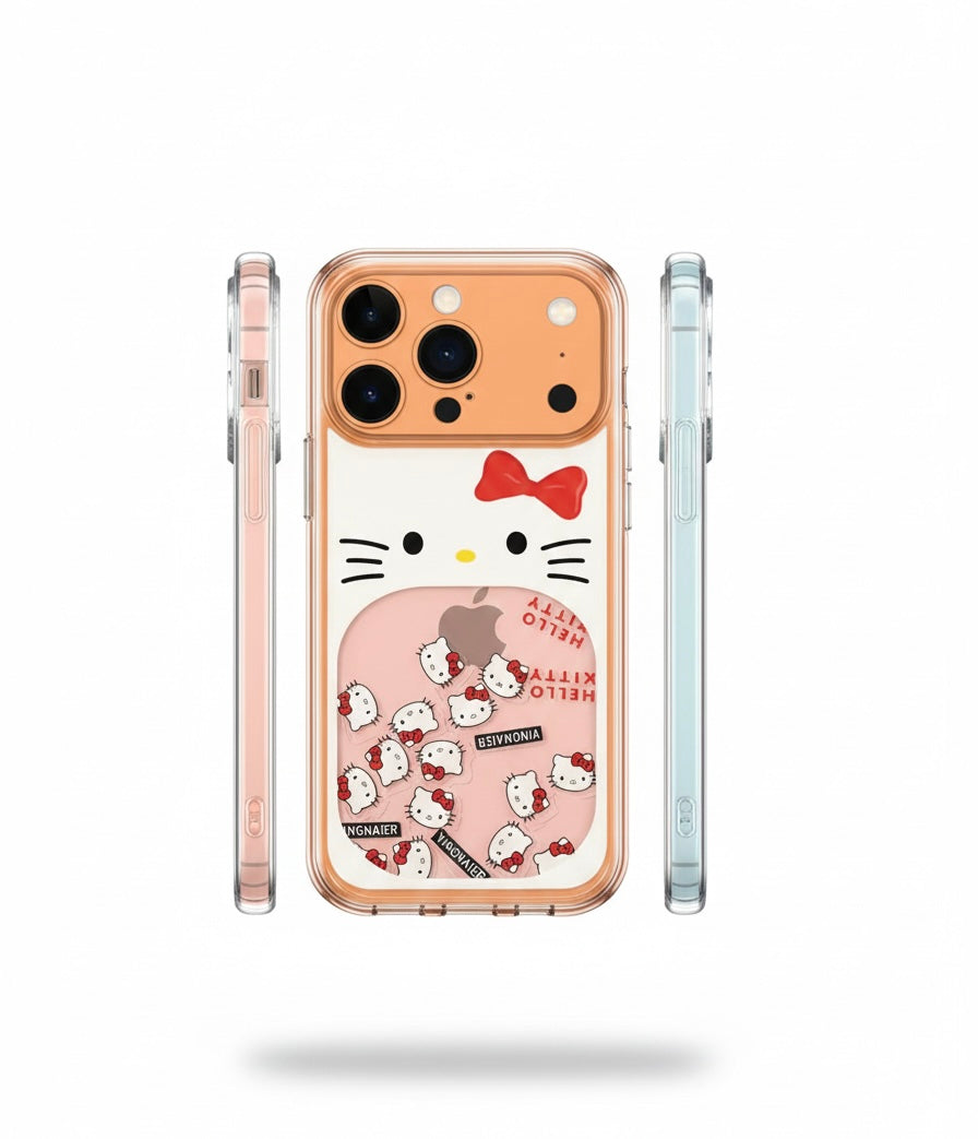 Hello Kitty Glitter Case Semi Transparent Case