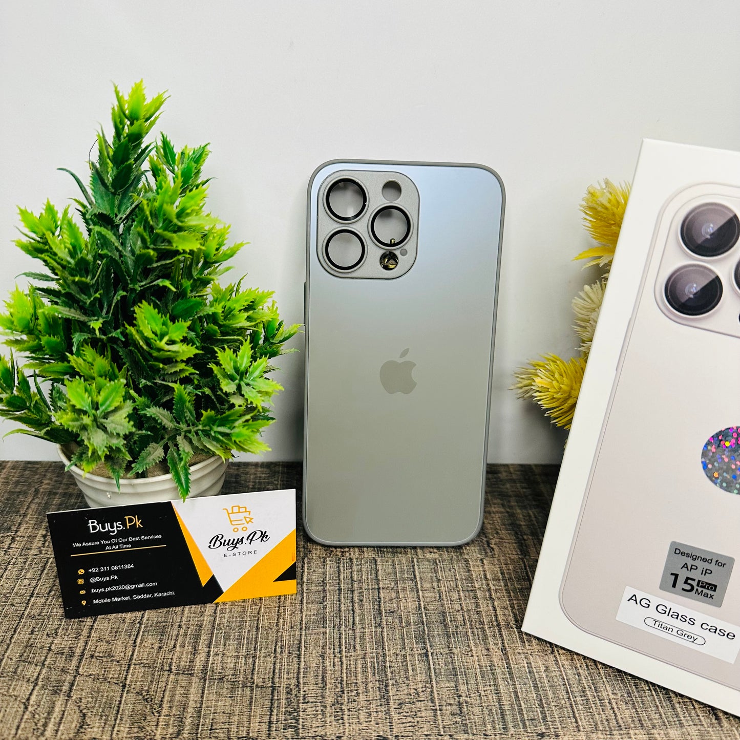 Natural Titanium AG Glass Case