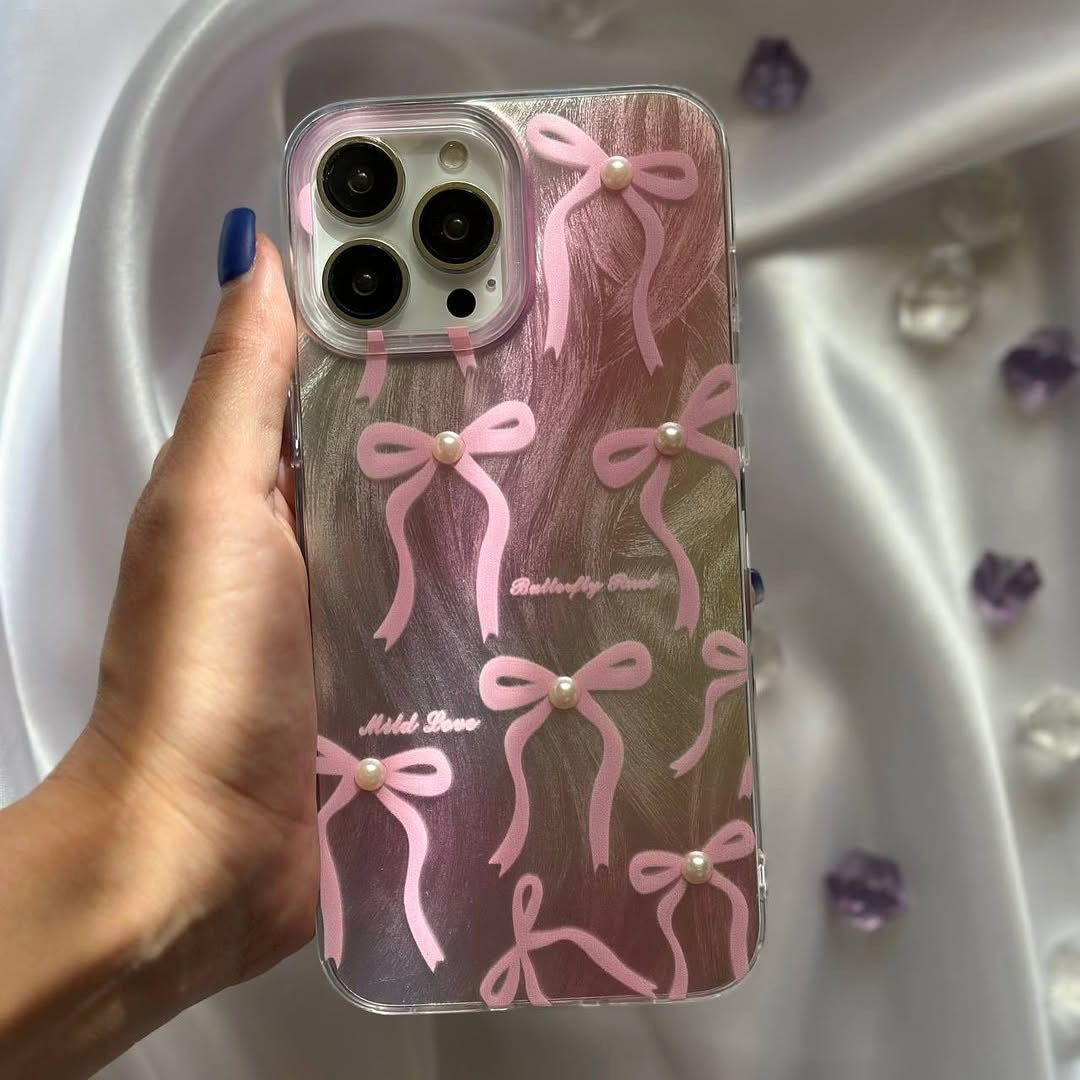 (Sale Product) Pearl Bow Gradient Case