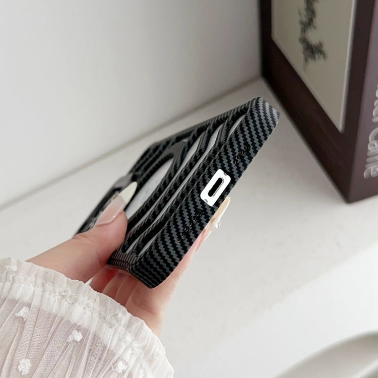 Bazel Less Carbon Fiber Magsafe Case With Metal Kickstand