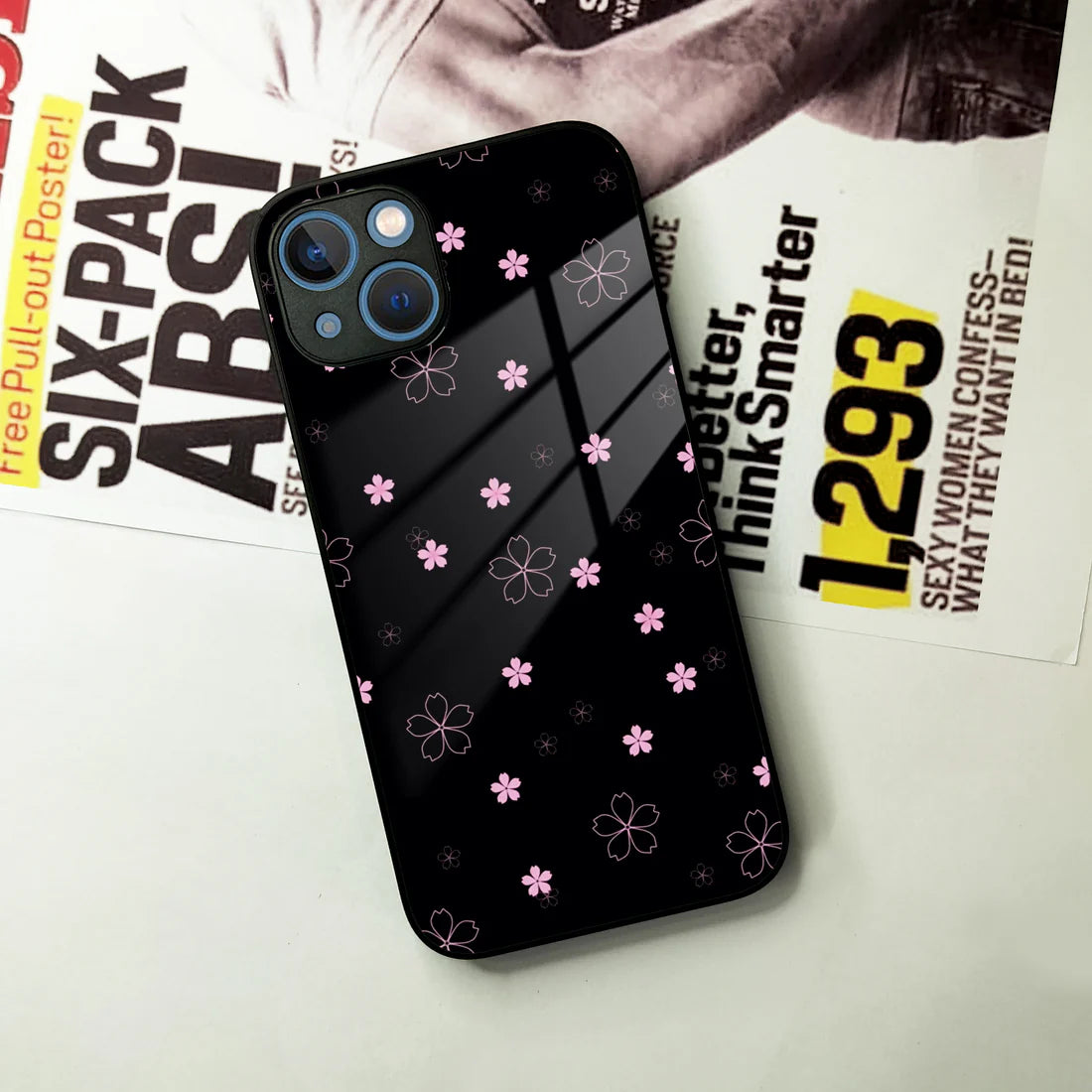 Glossy Pink Flowers Case