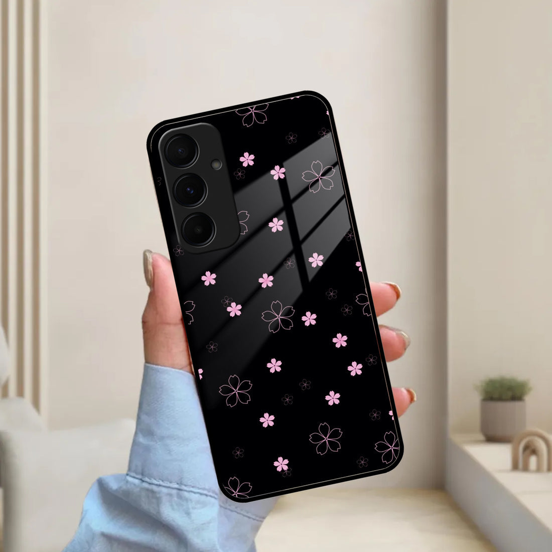 Glossy Pink Flowers Case
