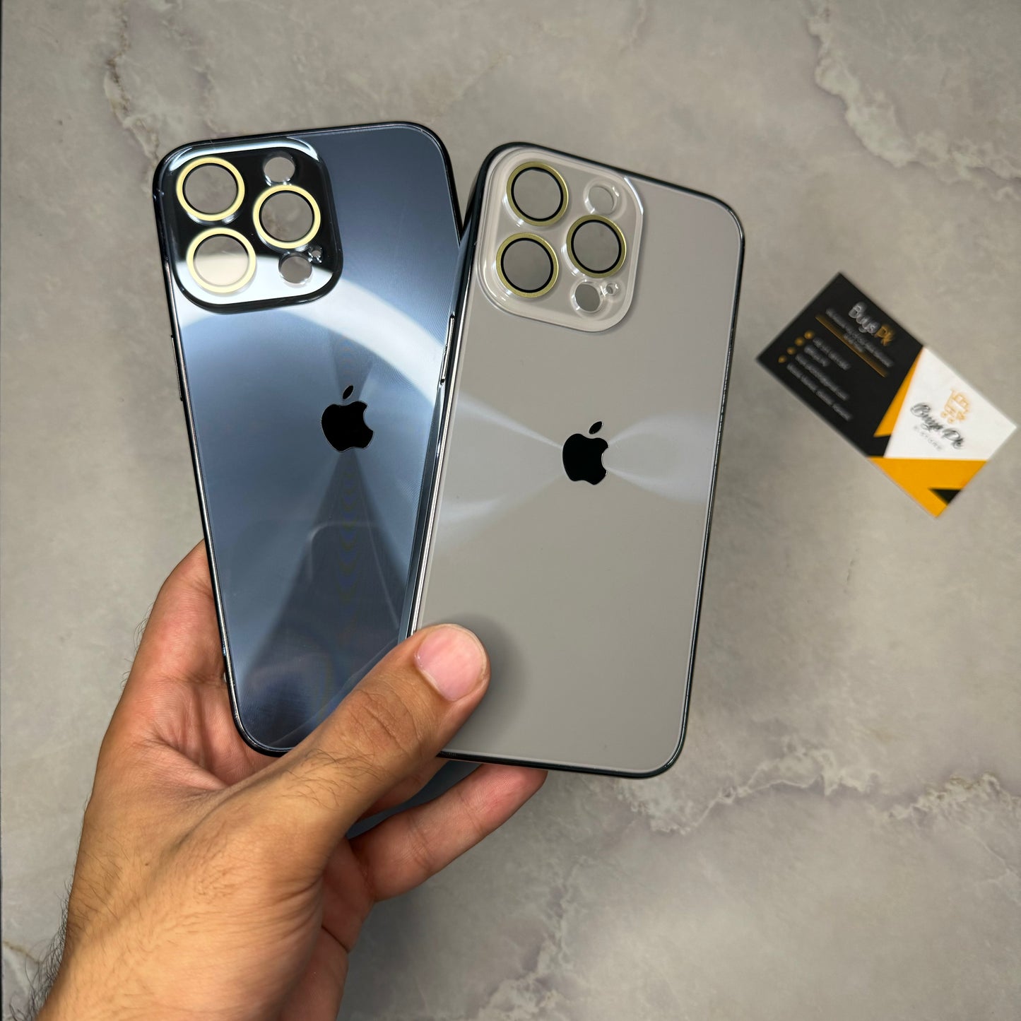 New Shine Luxury Glass Case Premium Quality With Camera Coverd