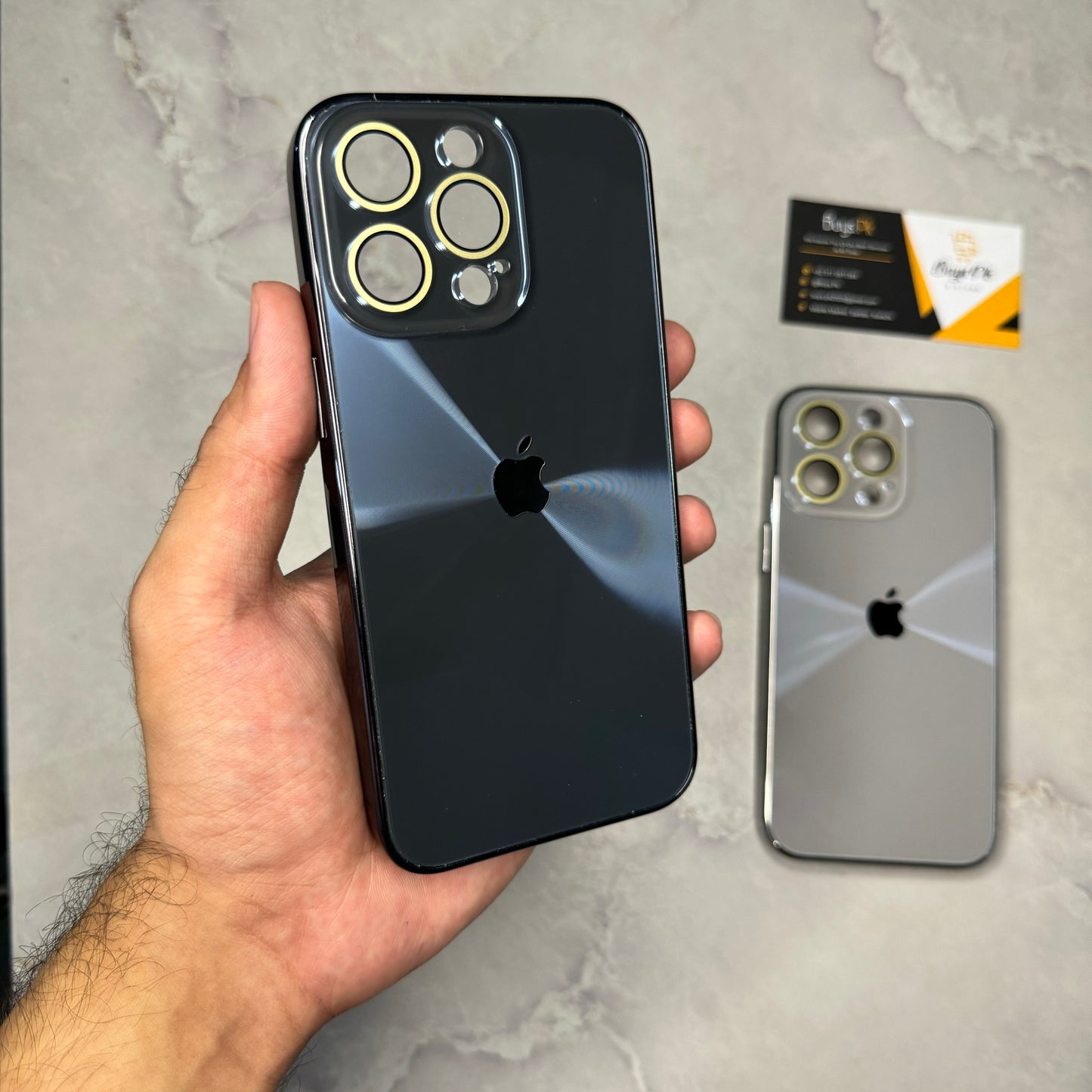 New Shine Luxury Glass Case Premium Quality With Camera Coverd
