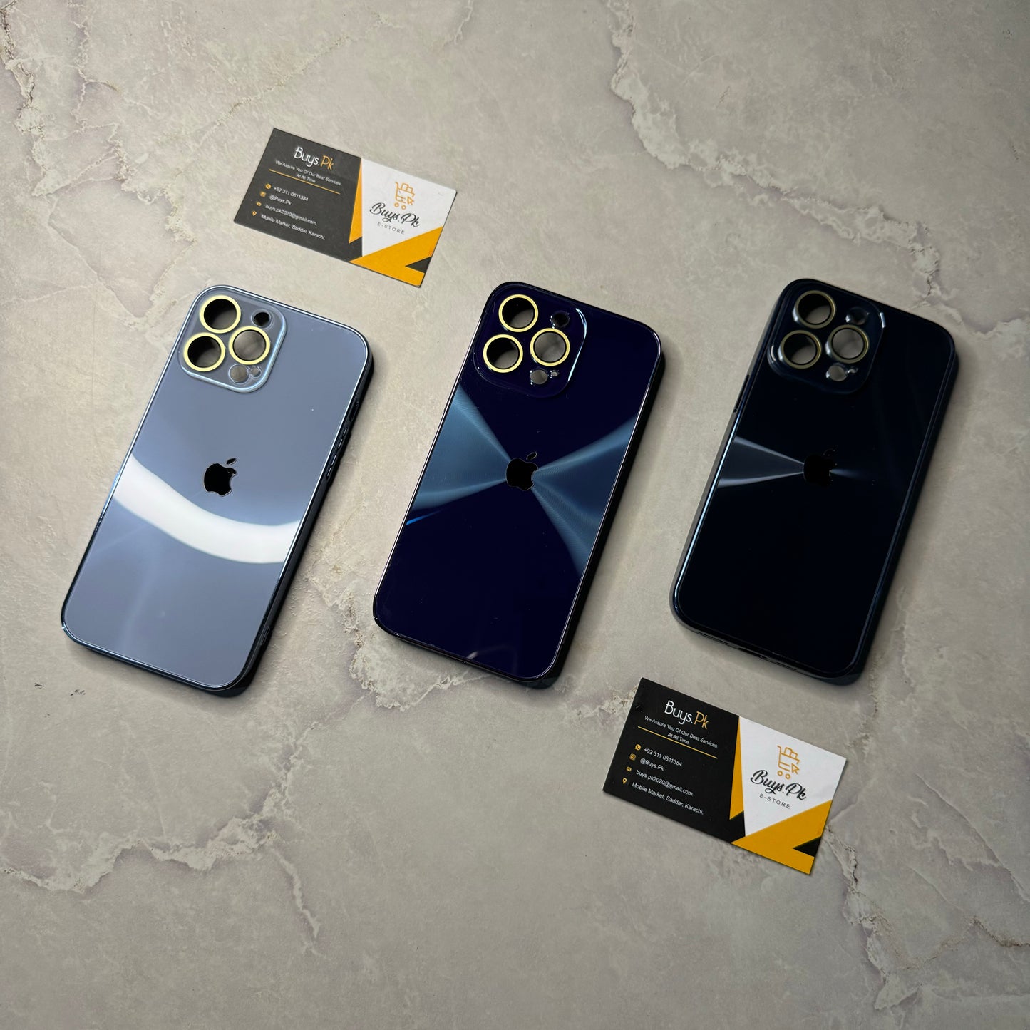 New Shine Luxury Glass Case Premium Quality With Camera Coverd