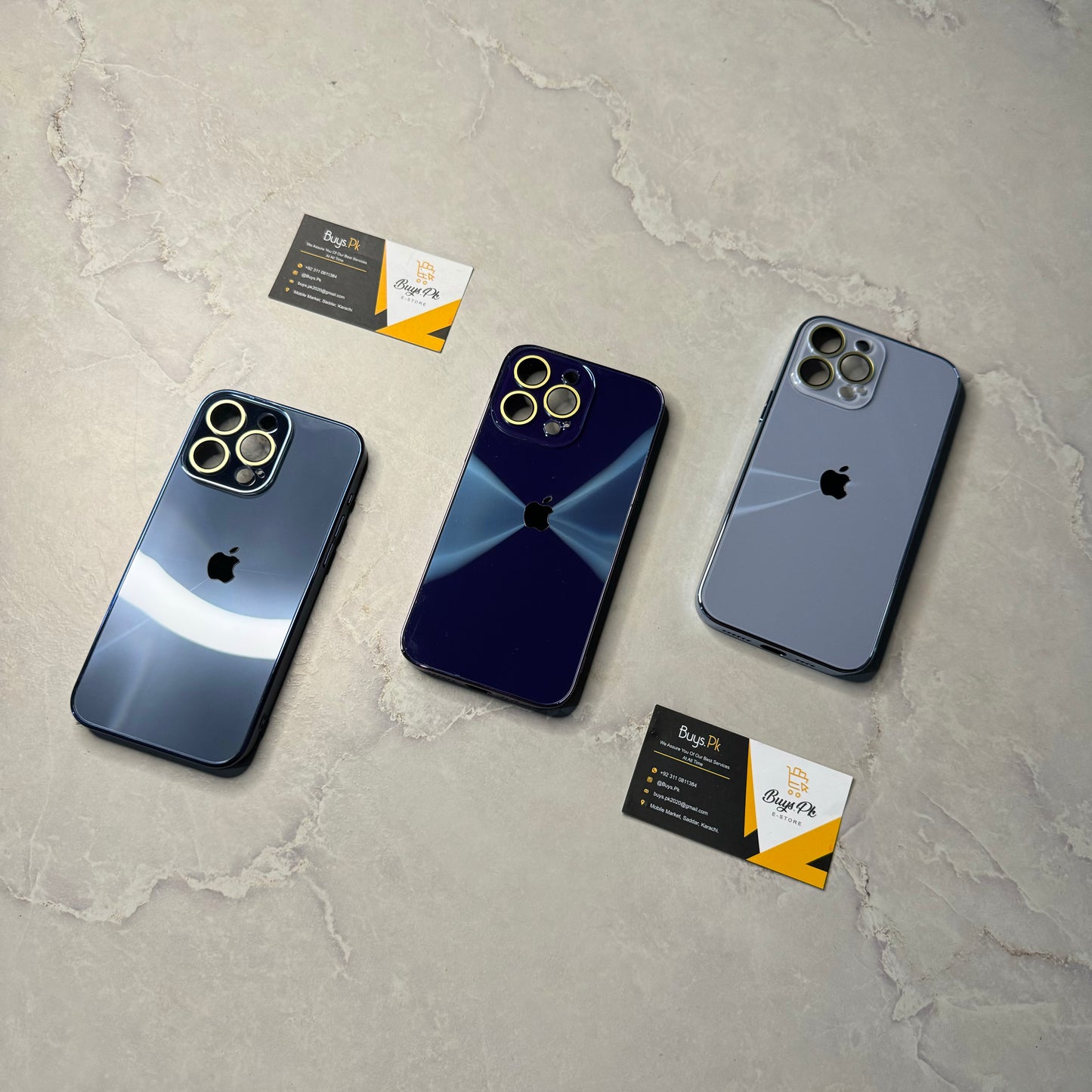 New Shine Luxury Glass Case Premium Quality With Camera Coverd