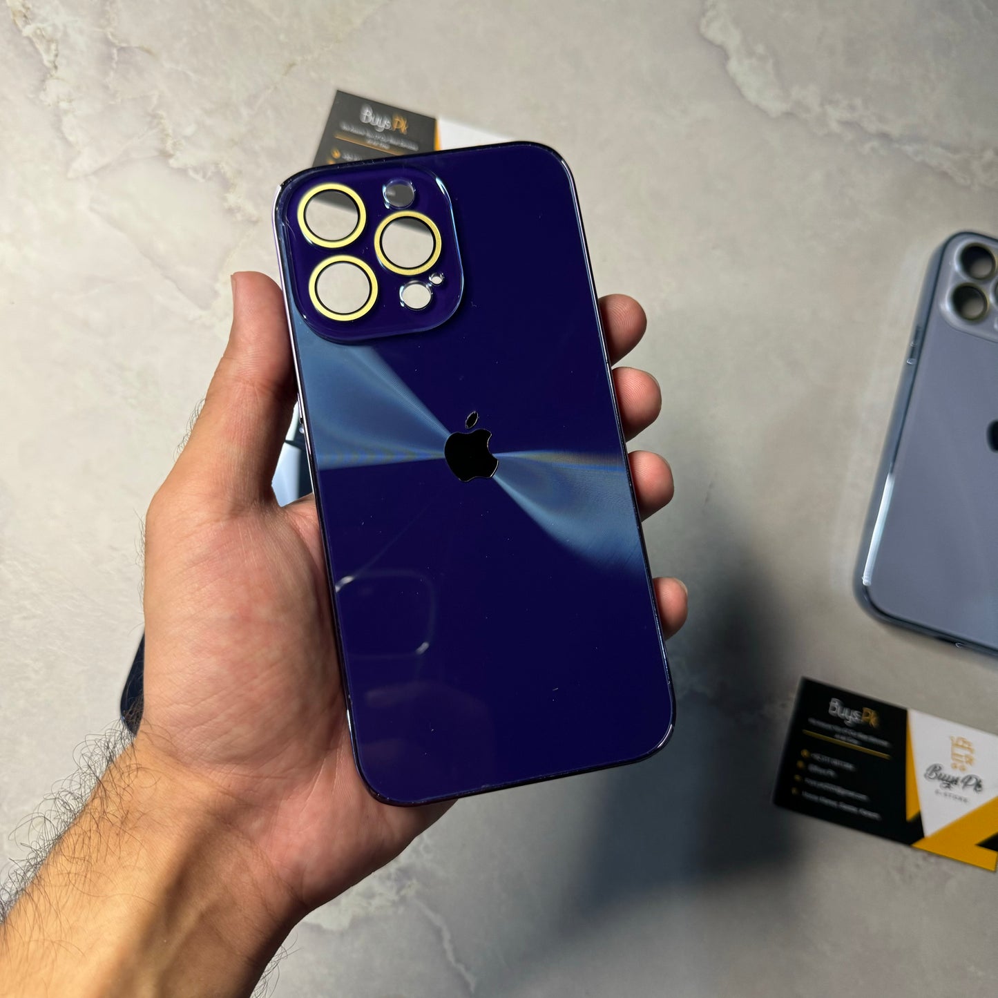 New Shine Luxury Glass Case Premium Quality With Camera Coverd