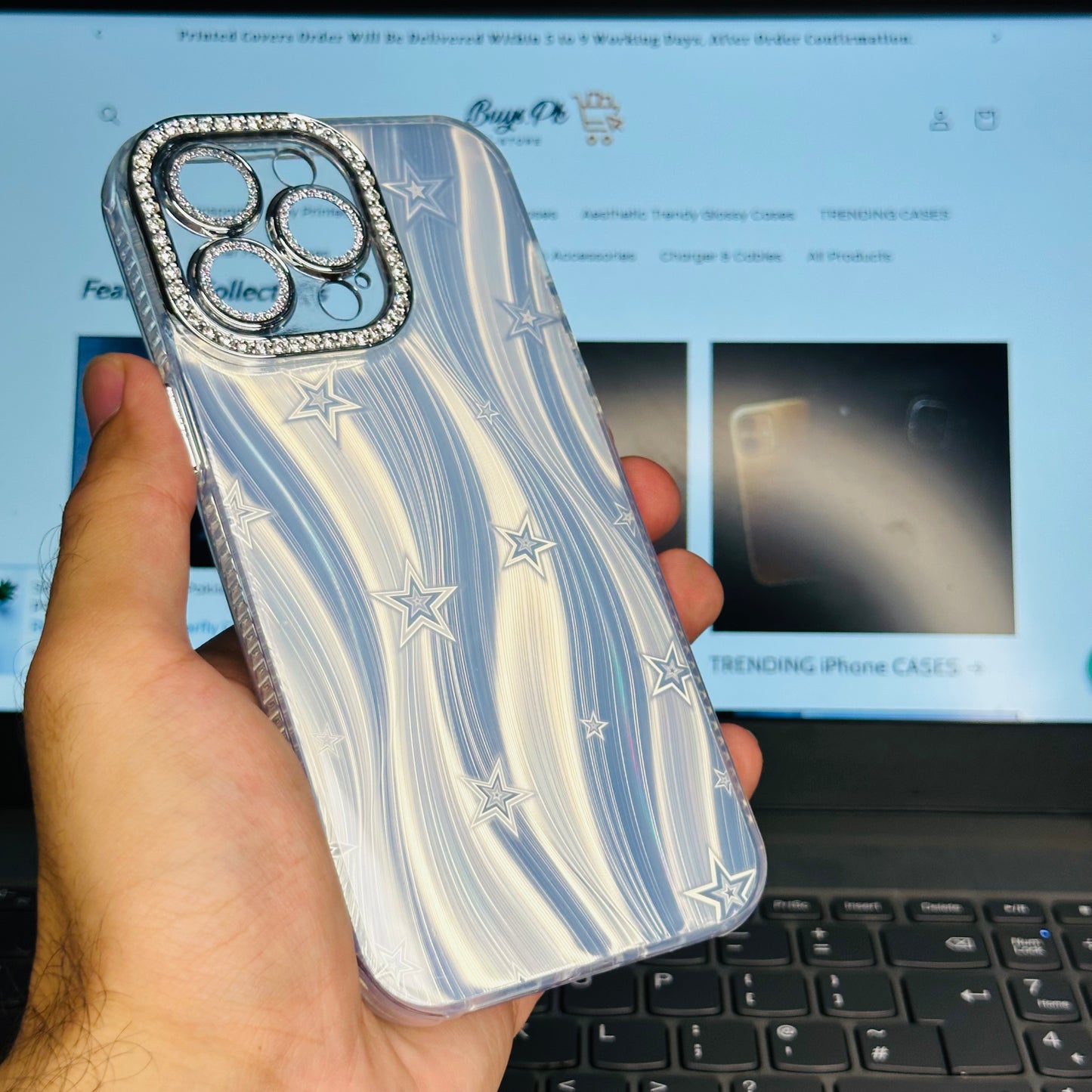 ✨New Star Diamond Gradient Luxe Protection Phone Case.”