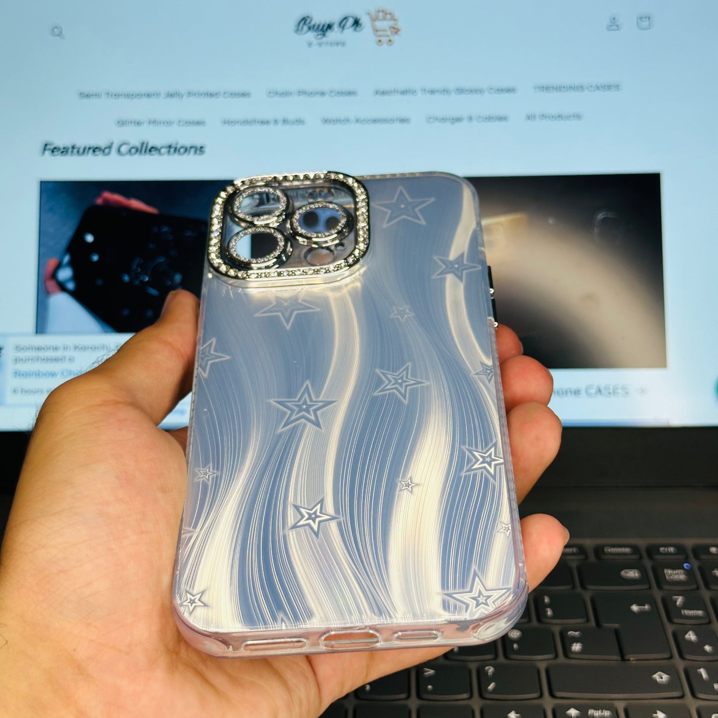 ✨New Star Diamond Gradient Luxe Protection Phone Case.”