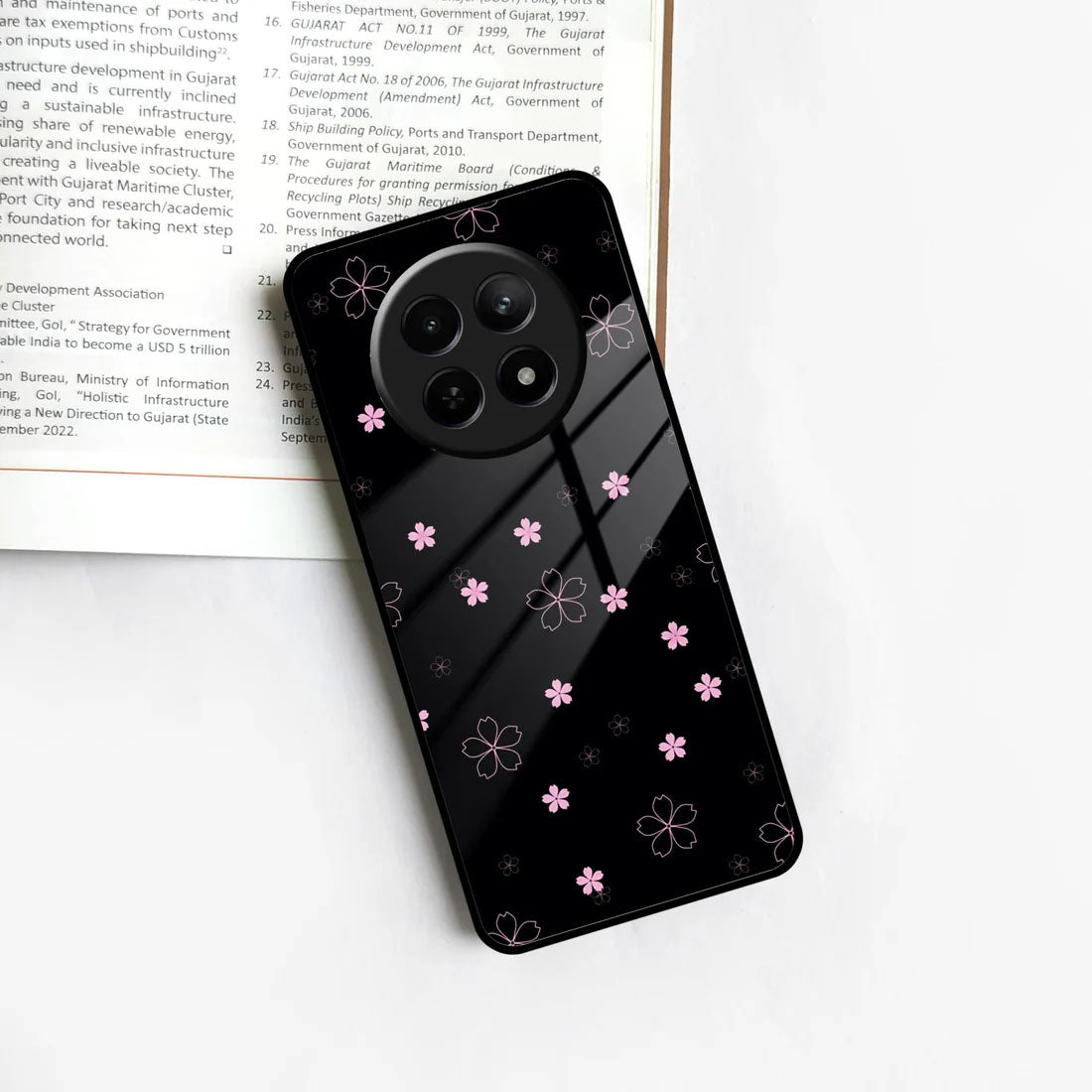 Glossy Pink Flowers Case
