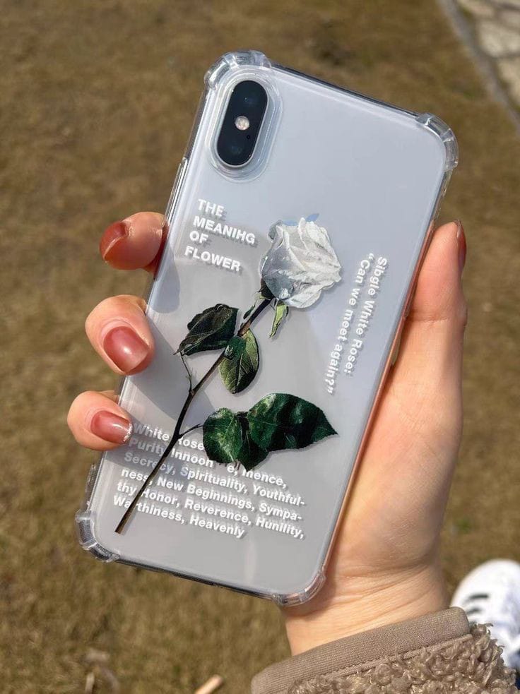 Flower Semi Transparent Printed Case