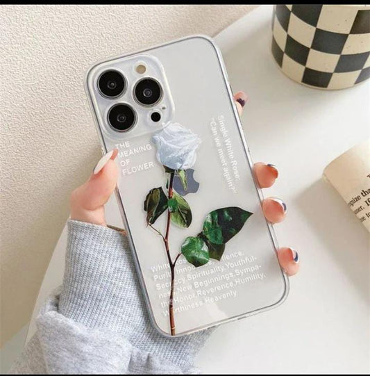 Flower Semi Transparent Printed Case