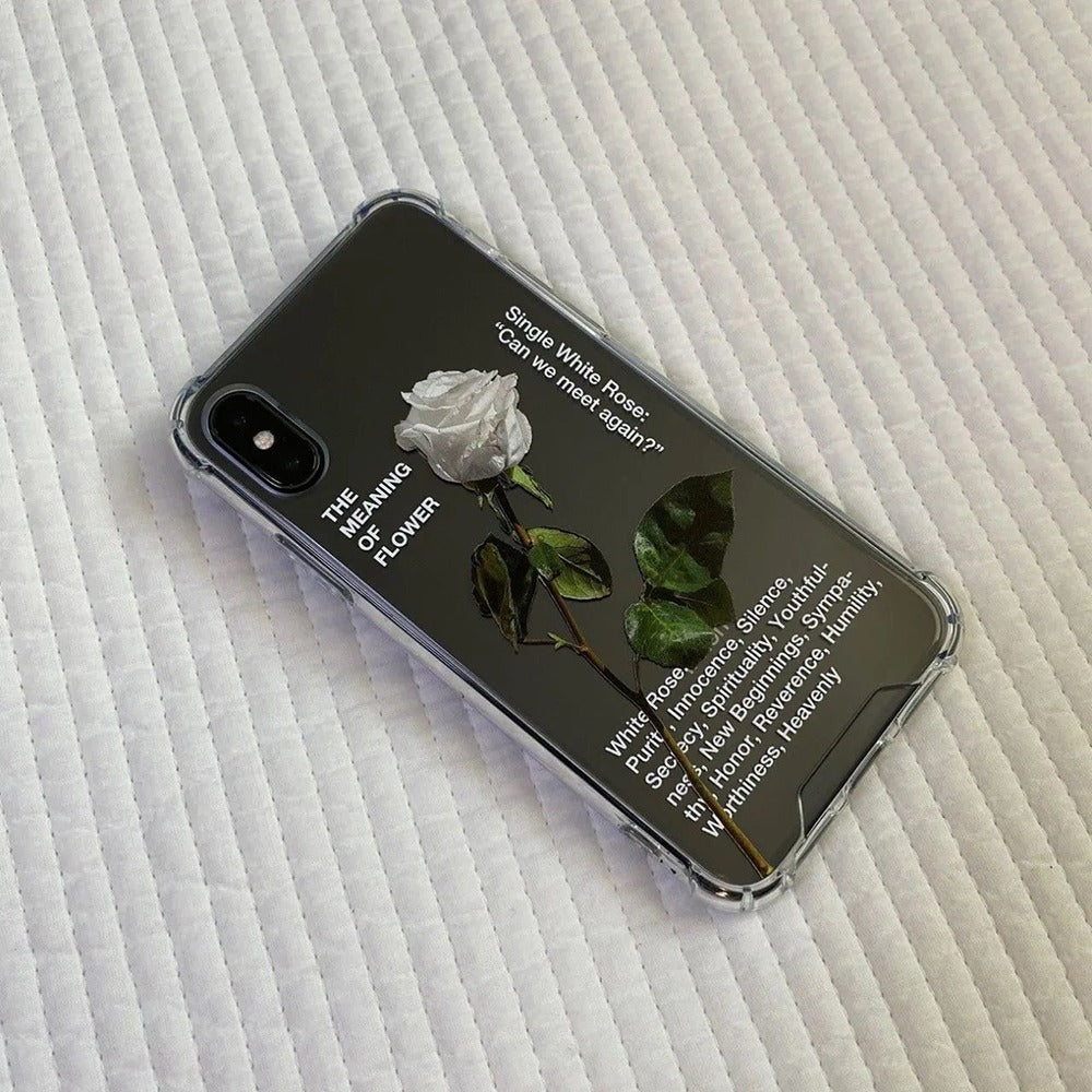 Flower Semi Transparent Printed Case