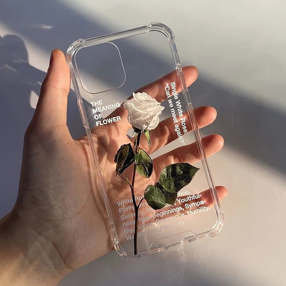 Flower Semi Transparent Printed Case
