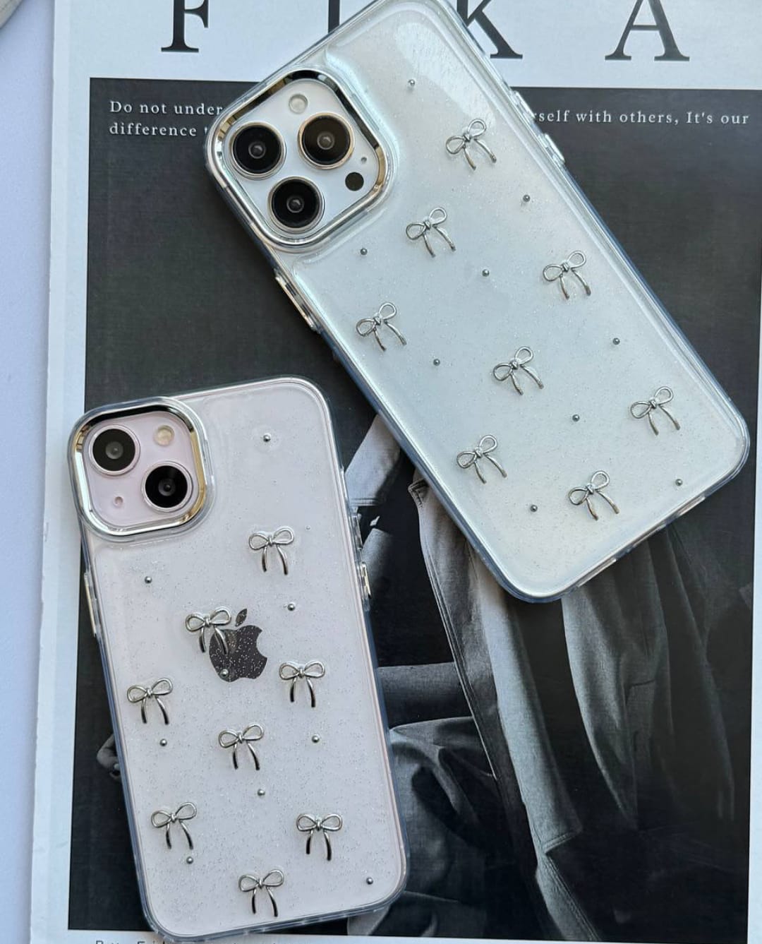 New Bow Transparent Shimmery Case