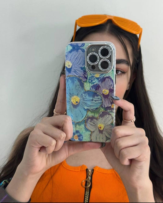 Blooms Floral iPhone Case w/ Crystal Lens Protector