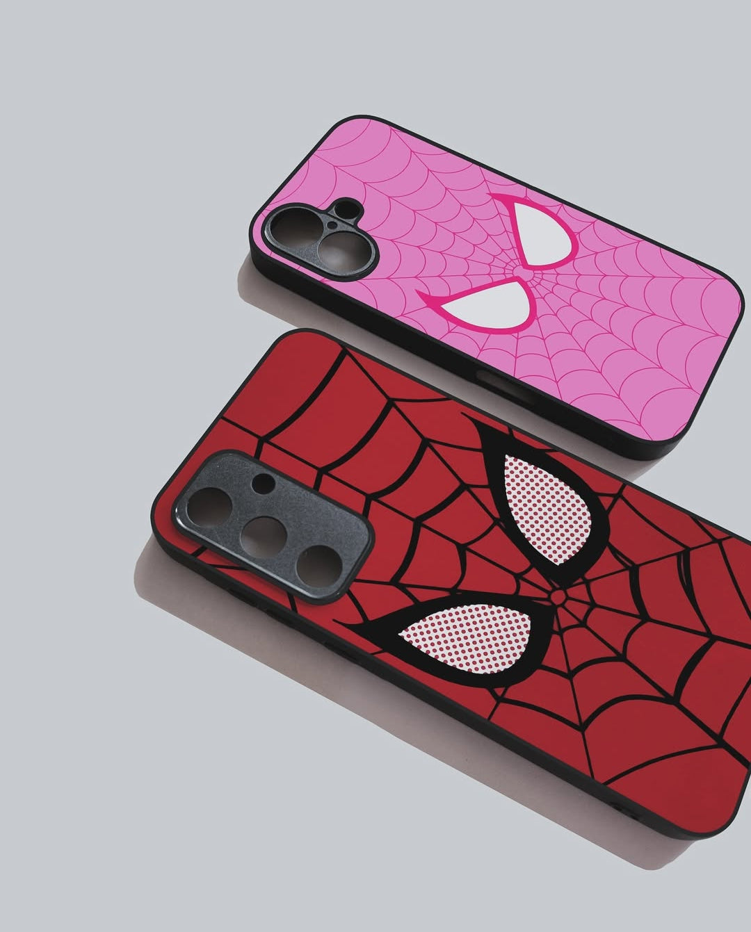 SpiderMan / SpiderWomen Pair Printed Glossy Cases