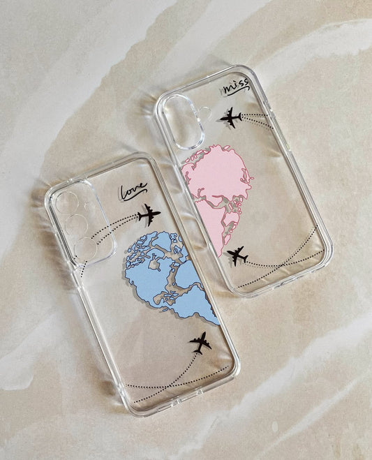 Heart Shape Map Semi Transparent Cxt Cases