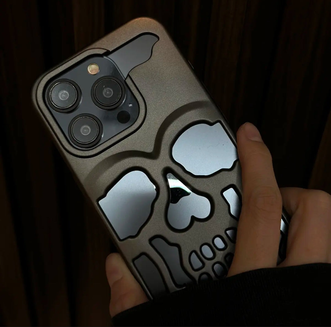 Natural Titanium SKULL CASE SKELETON
