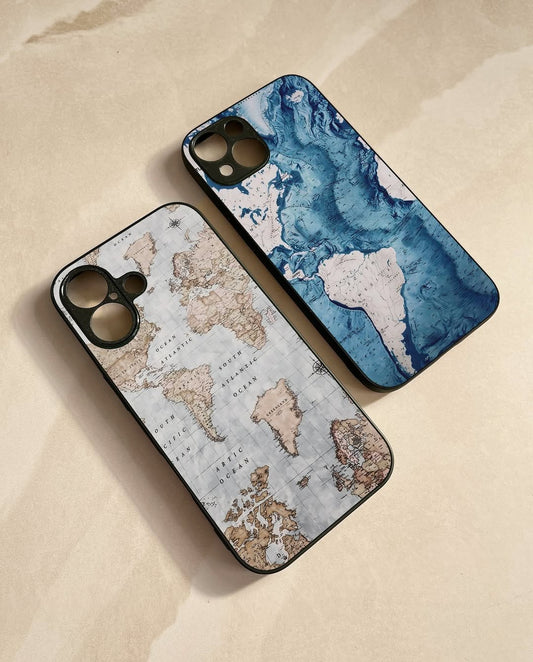 World Map Printed Glossy Cases