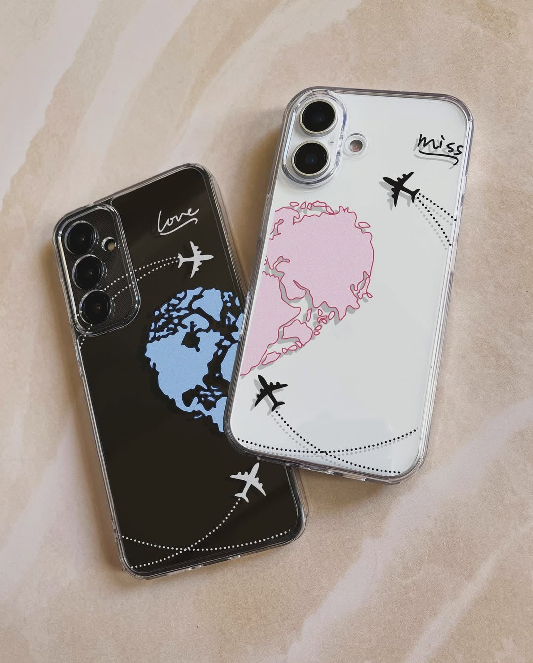 Heart Shape Map Semi Transparent Cxt Cases