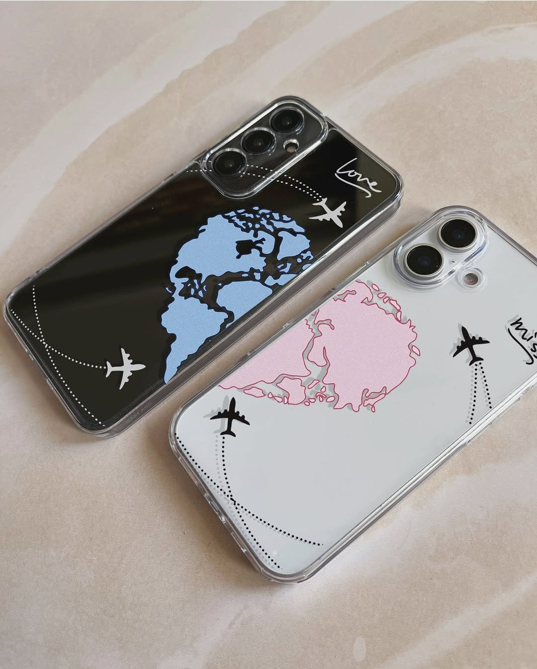 Heart Shape Map Semi Transparent Cxt Cases