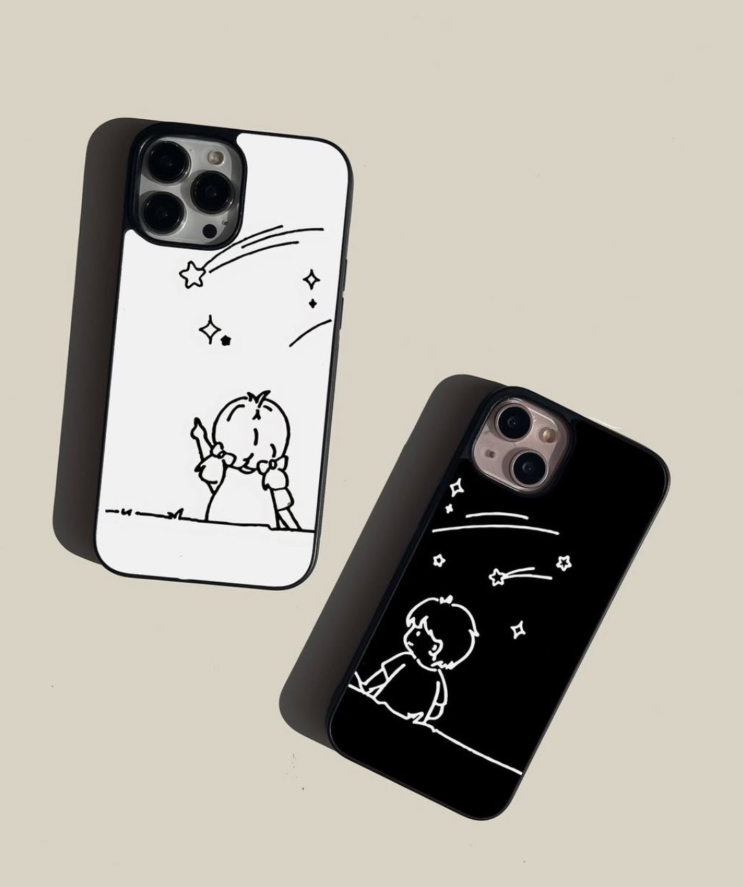 Gilr / Boy Pair Printed Glossy Cases