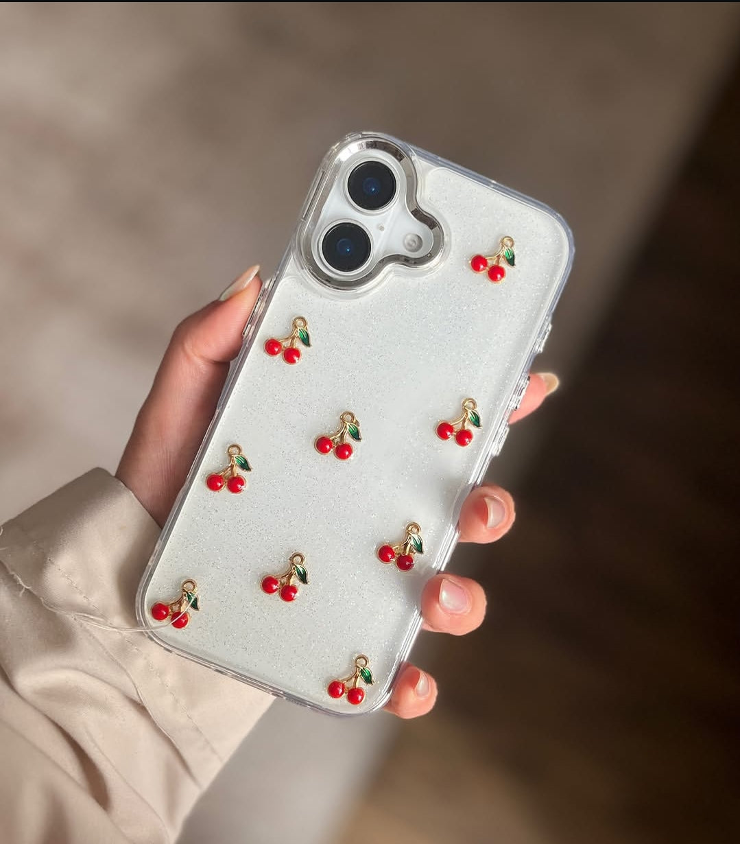 Cherry 🍒 Shimmer Glittery Case
