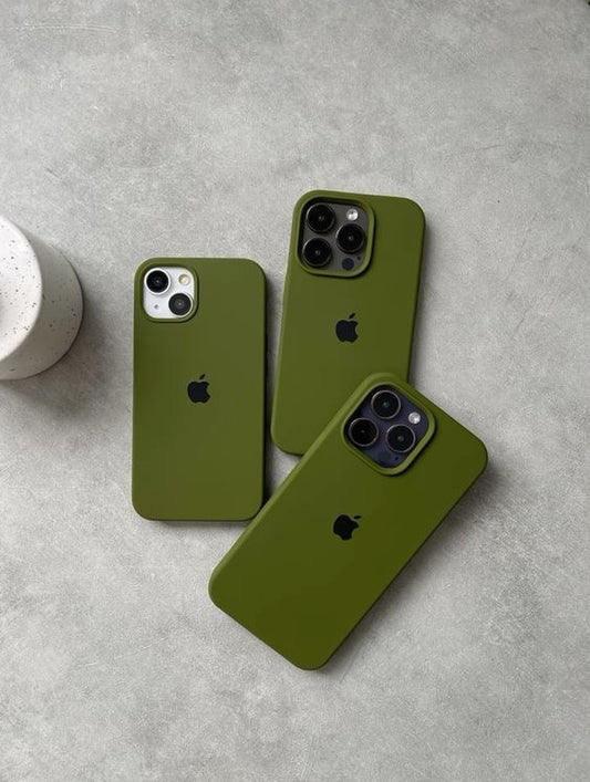 OLIVE GREEN IPHONE SILICONE CASE
