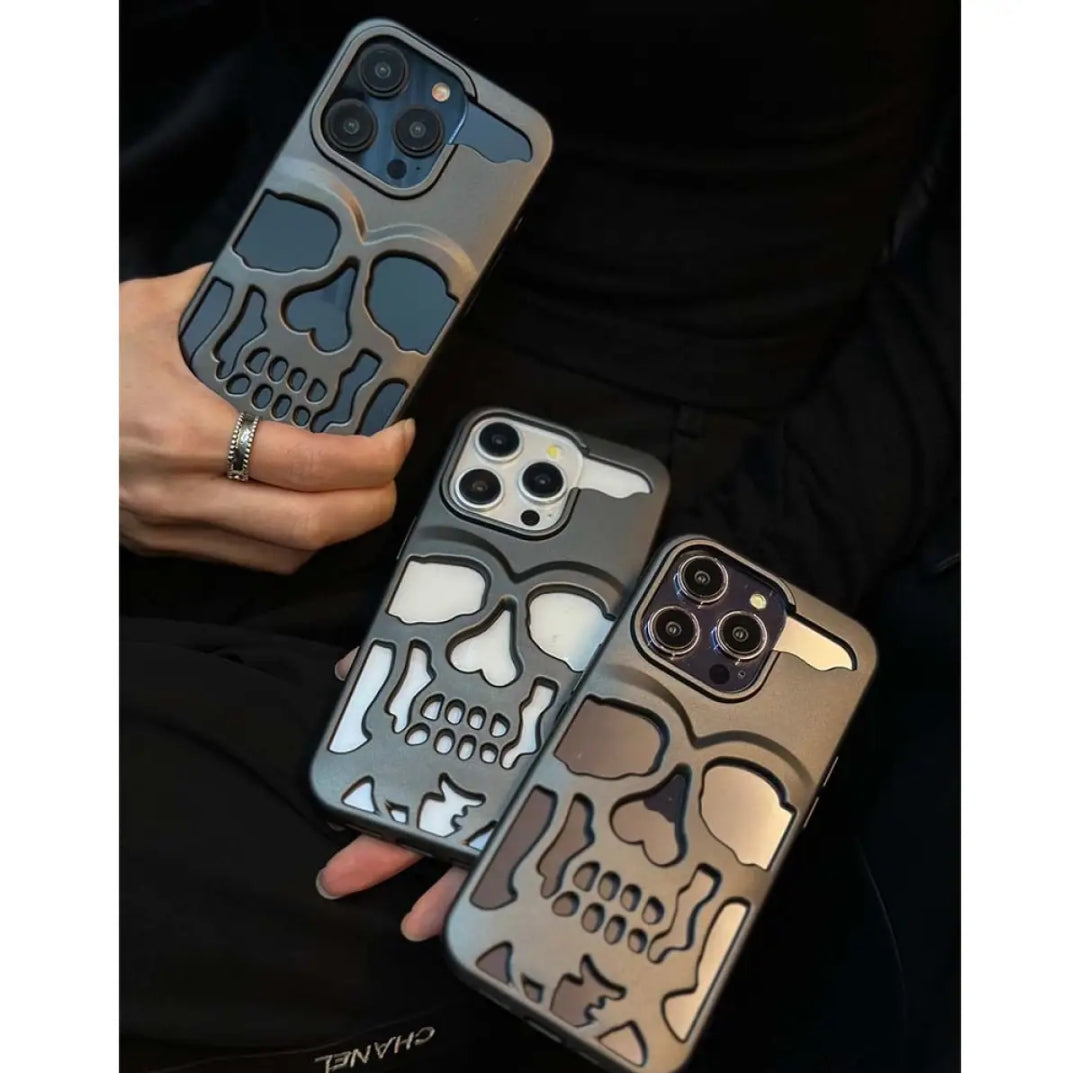 Natural Titanium SKULL CASE SKELETON
