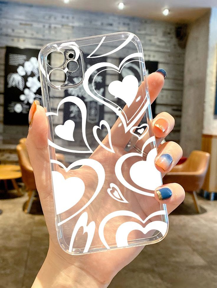 Hearts Semi Transparent Printed CXT Phone Cases