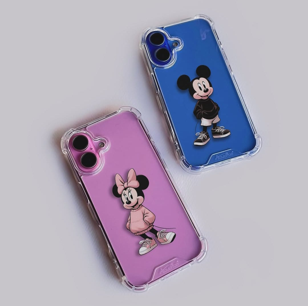 Mickey & Minne Semi Transparent Printed Cases