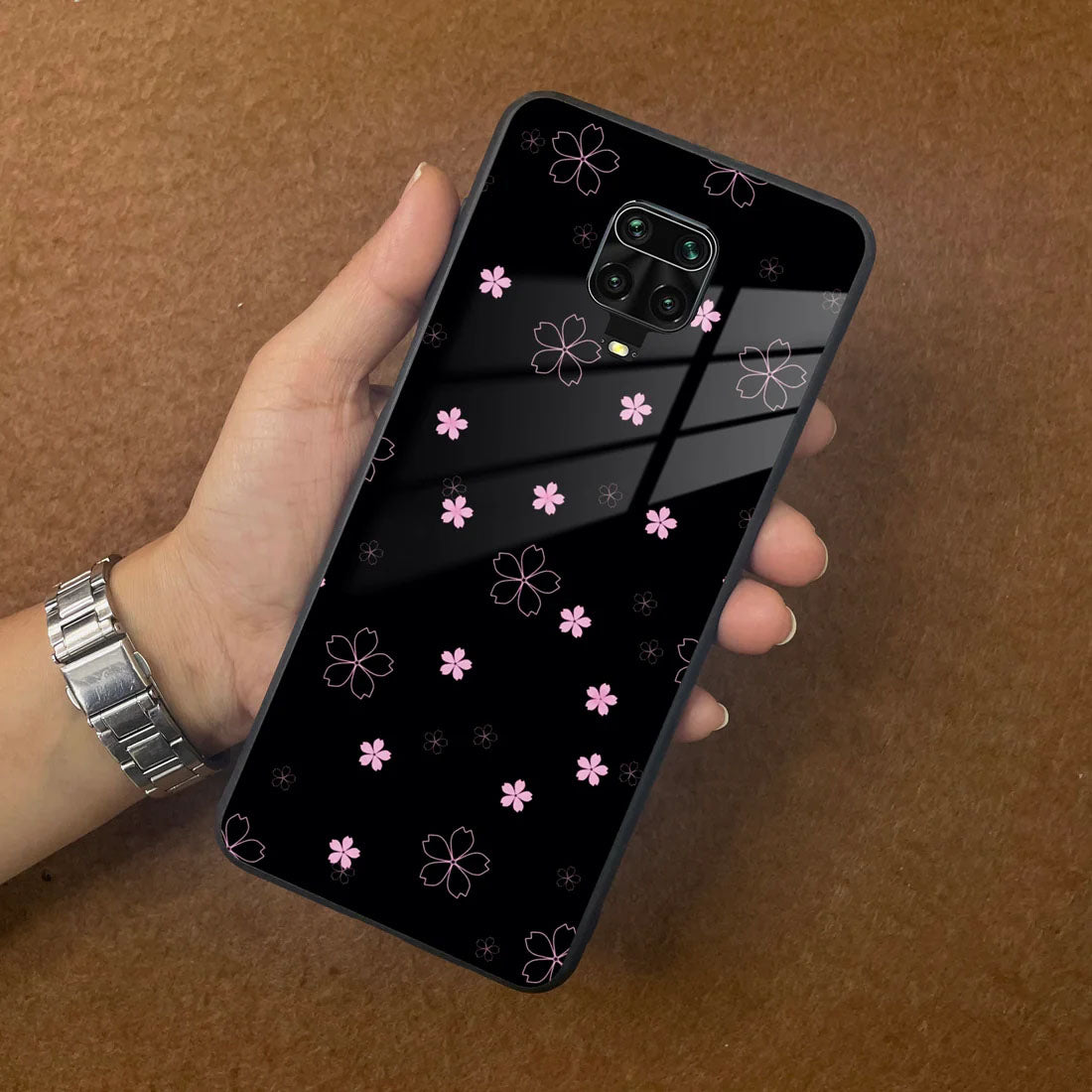 Glossy Pink Flowers Case