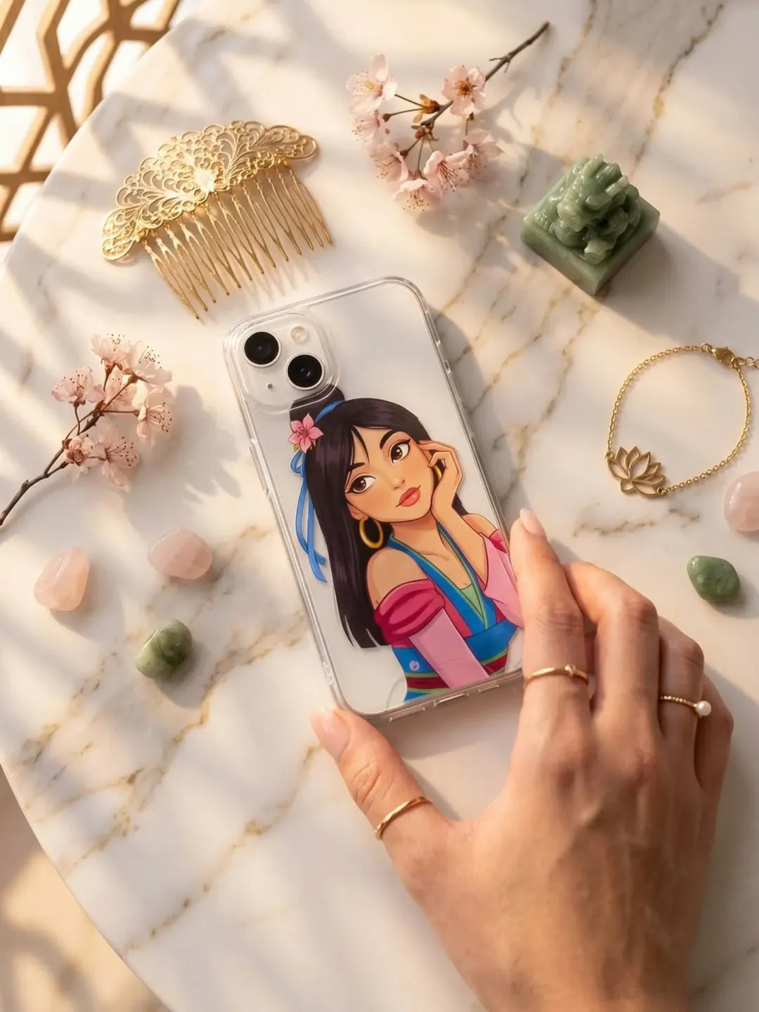 Disney Princess Semi Transparent Printed Cases