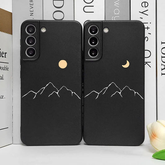 Moon & Sun Drawing Pair Printed Cases