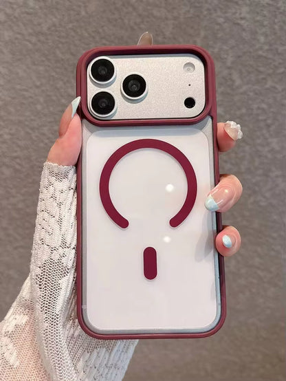 Airskin-Acrylic-Magsafe Case Burgundy & Blacier  (IPhone 17 Pro / 17 Pro Max / 18 Pro / 18 Pro Max)