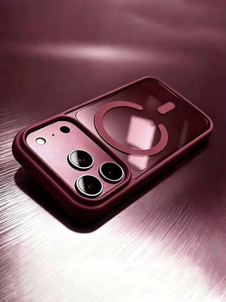 Airskin-Acrylic-Magsafe Case Burgundy & Blacier  (IPhone 17 Pro / 17 Pro Max / 18 Pro / 18 Pro Max)