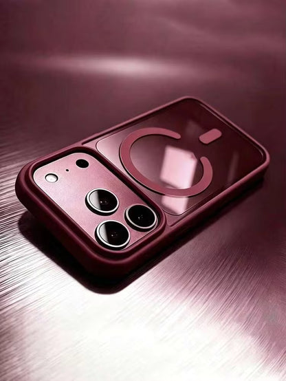 Airskin-Acrylic-Magsafe Case Burgundy & Blacier  (IPhone 17 Pro / 17 Pro Max / 18 Pro / 18 Pro Max)