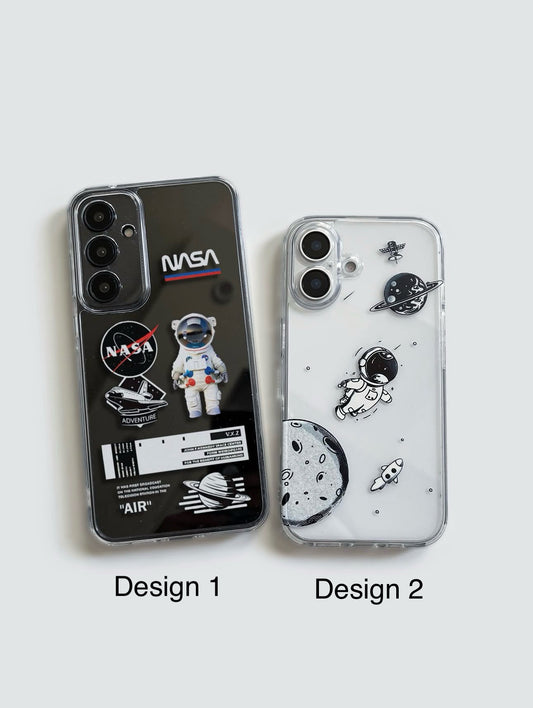 NASA Astronaut Galaxy Semi Transparent Cxt Cases